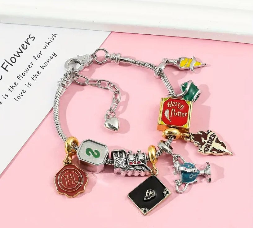 Brazalete Harry Potter estilo Pandora – Encantos de Hogwarts
