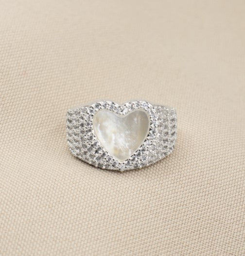 Anillo Corazón Mármol