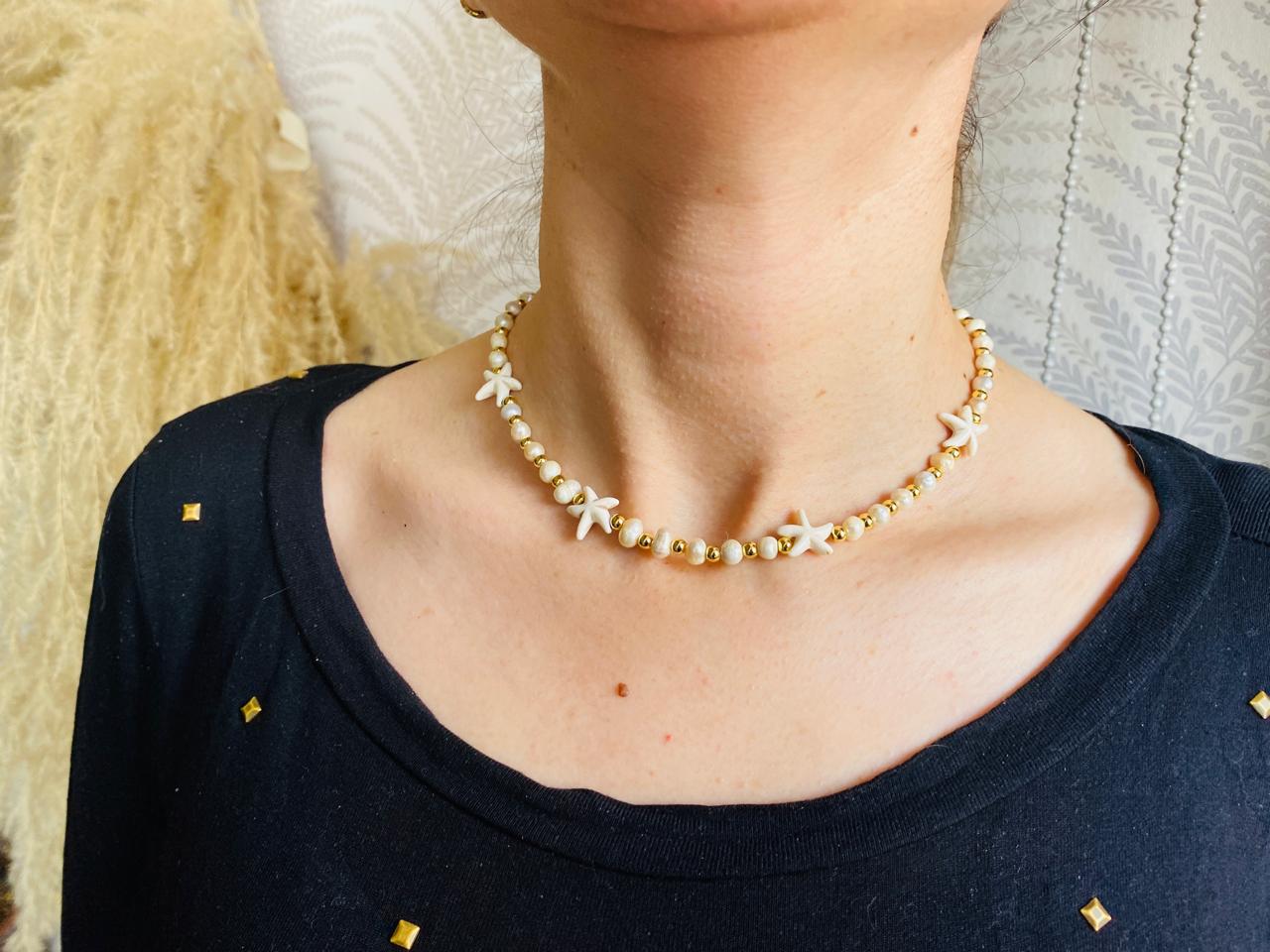 Collar de perlas naturales