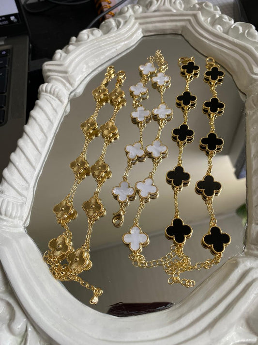 Pulsera en rodio trébol